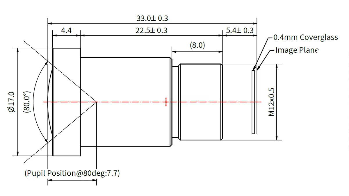 A 7mm M12 Lens for 1/1.8