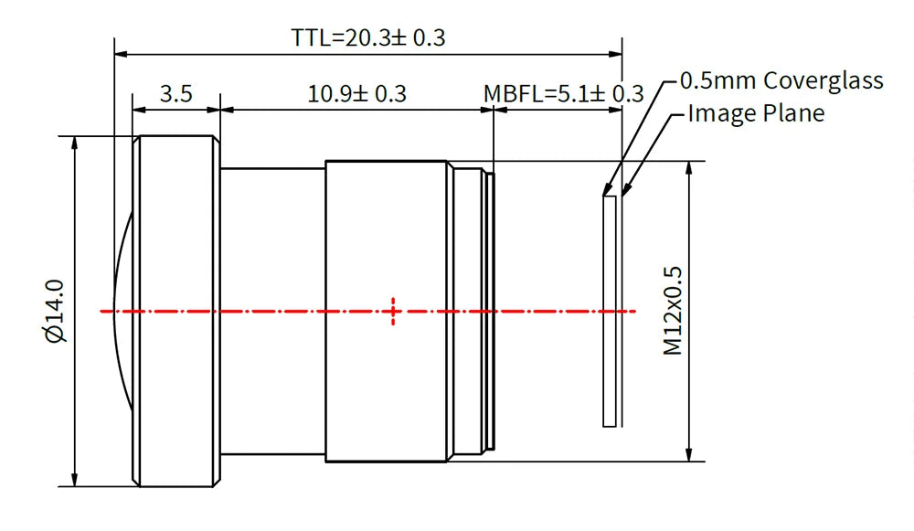 Un objectif M12 de 12 mm pour les applications de téléobjectif