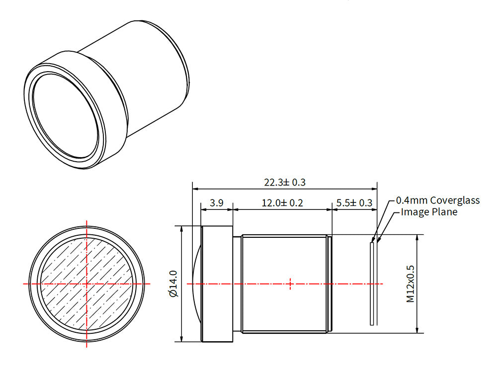 A 16mm M12 Lens for Telephoto applications