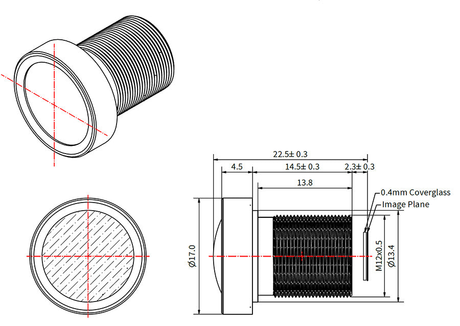 3mm M12レンズ IMX415