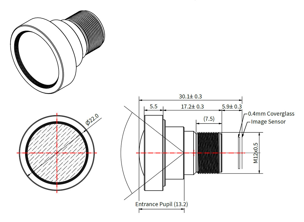 A 6mm M12 Lens for IMX490 and IMX291| 6mm S-Mount