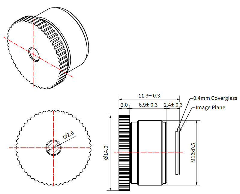 広角・無歪F1.8レンズの機構図