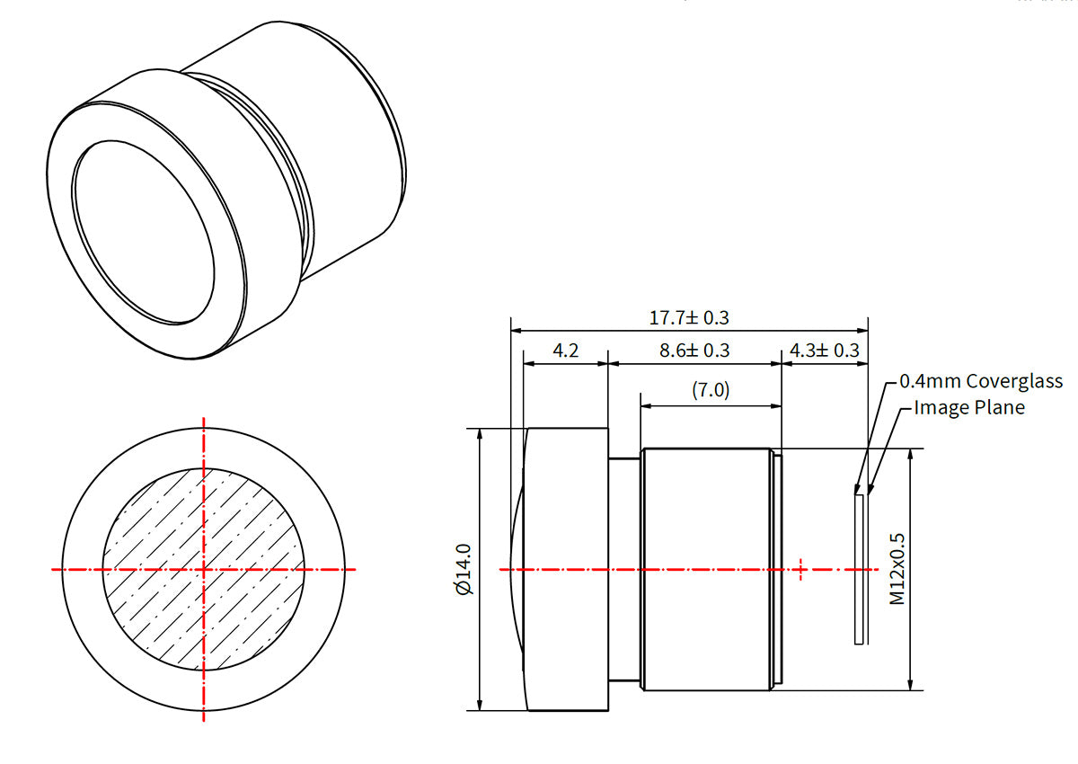 3,5 mm Drohnen-Objektiv für AR0820 und AR0821