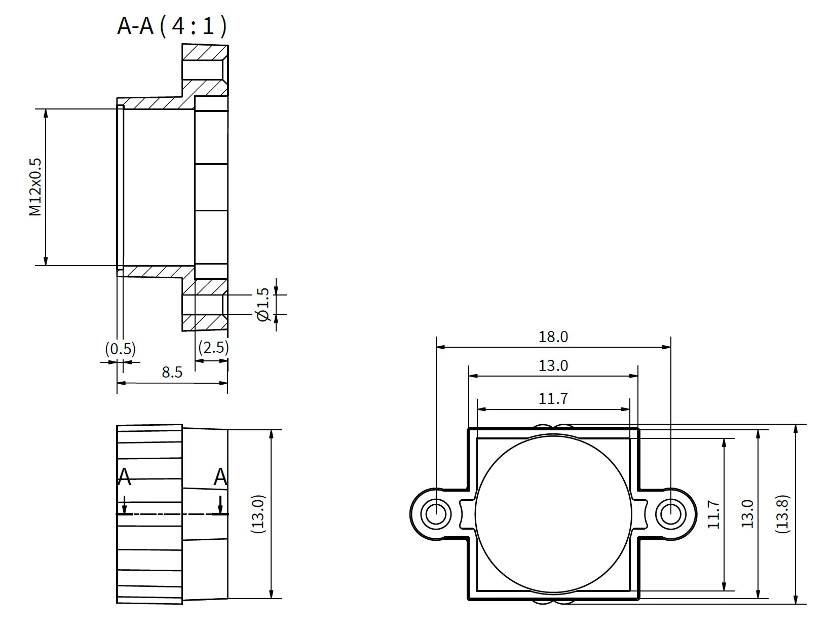 M12 Lens Mount for s-mount lenses