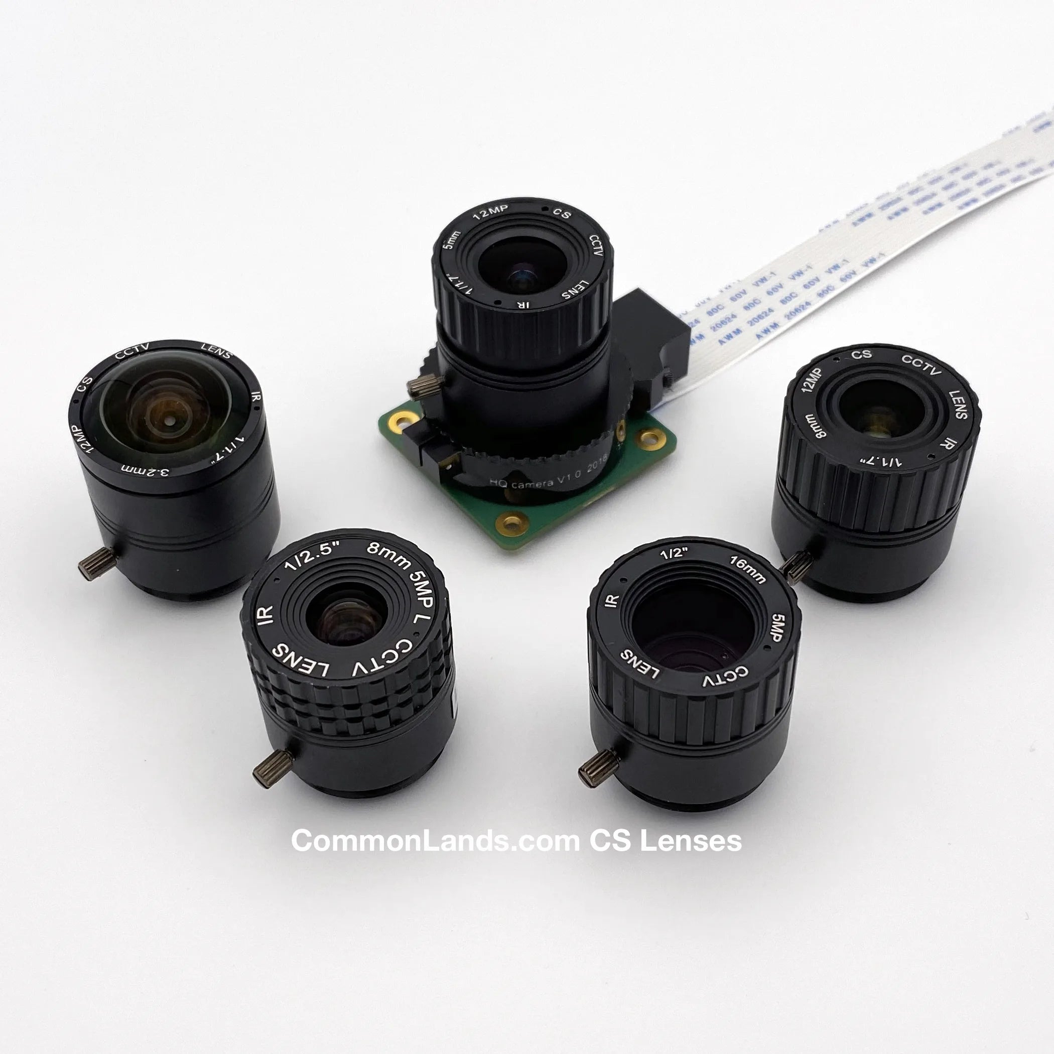 CS Mount lenses for the Raspberry Pi High Quality Camera and High Resolution Surveillance Lenses.