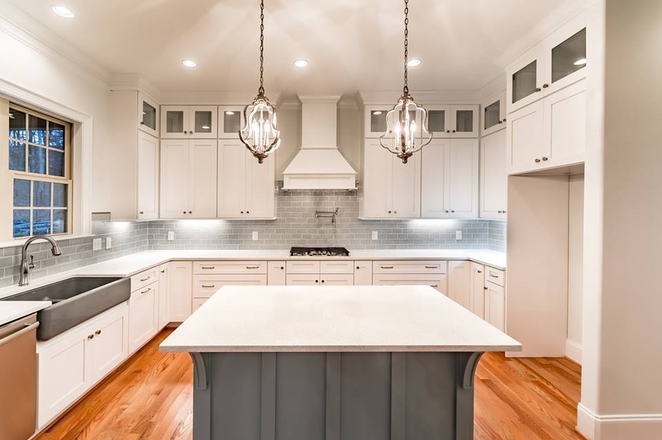 White and Gray Cabinets in a Kitchen with the Express Line