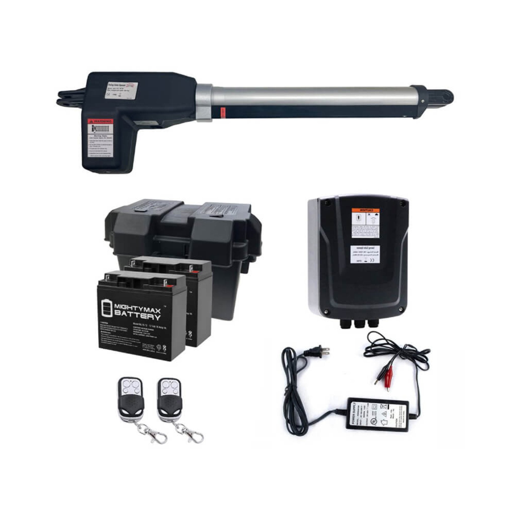 Aleko Premium Single Swing Gate Operator Back Up Kit ACC2, 1760LBS [AS600 AC/DC] (SAK74092)