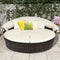 Large Outdoor Patio Rattan Daybed Sofa W/ Adjustable Table Top, Canopy & 3 Pillows, 76'' (91254763) - SAKSBY.com - Patio Furniture - SAKSBY.com