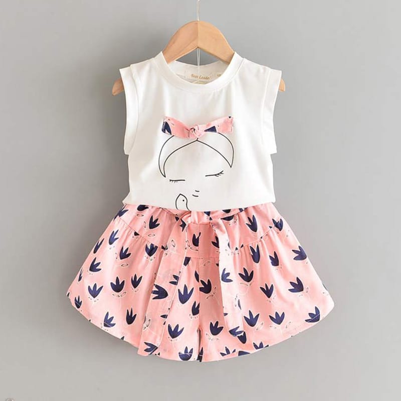 New Summer Chiffon Casual Children Sets