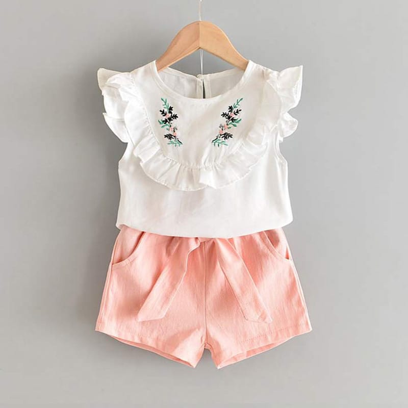 New Summer Chiffon Casual Children Sets