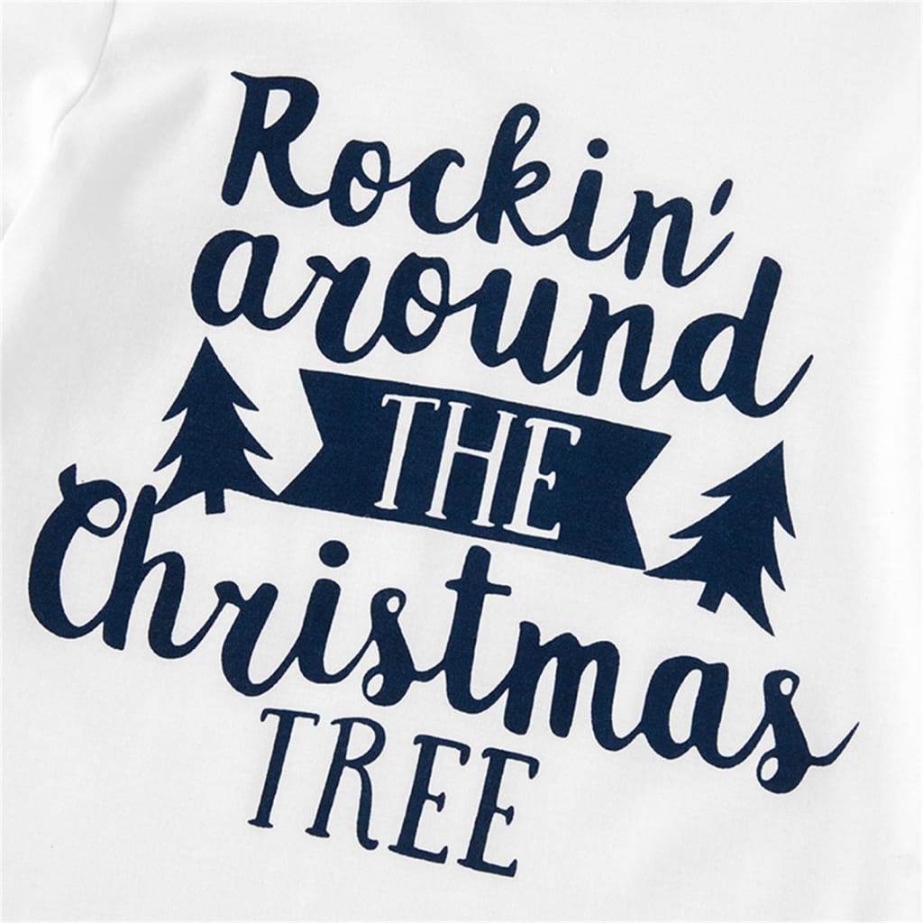 Family Matching Christmas Tree Print Pajamas