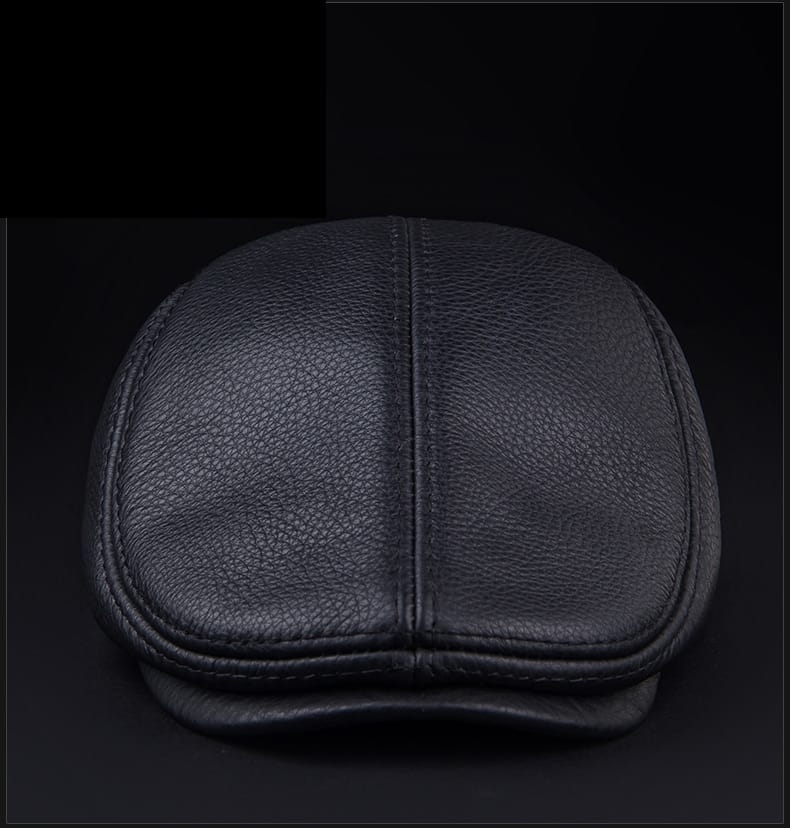 Leather Winter Warm Ear Protection Cap