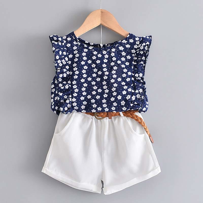 New Summer Chiffon Casual Children Sets