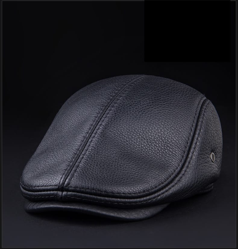 Leather Winter Warm Ear Protection Cap
