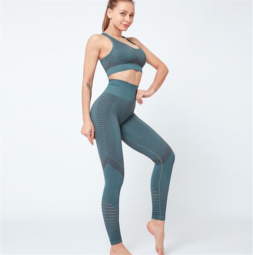 Yoga Set Patchwork Running Fitness Sports bra and Workout pants