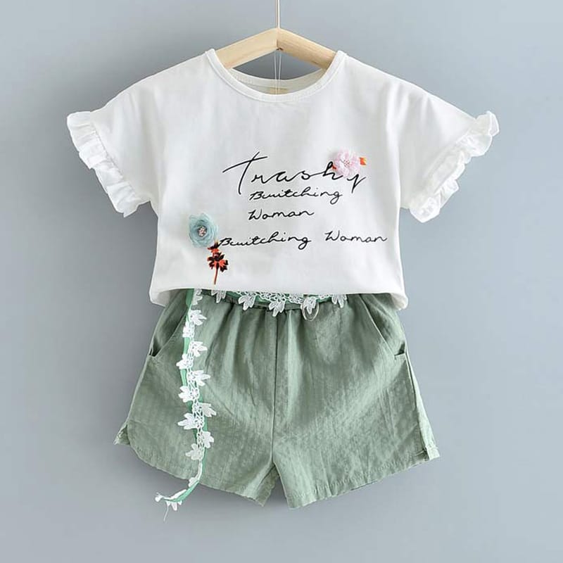 New Summer Chiffon Casual Children Sets