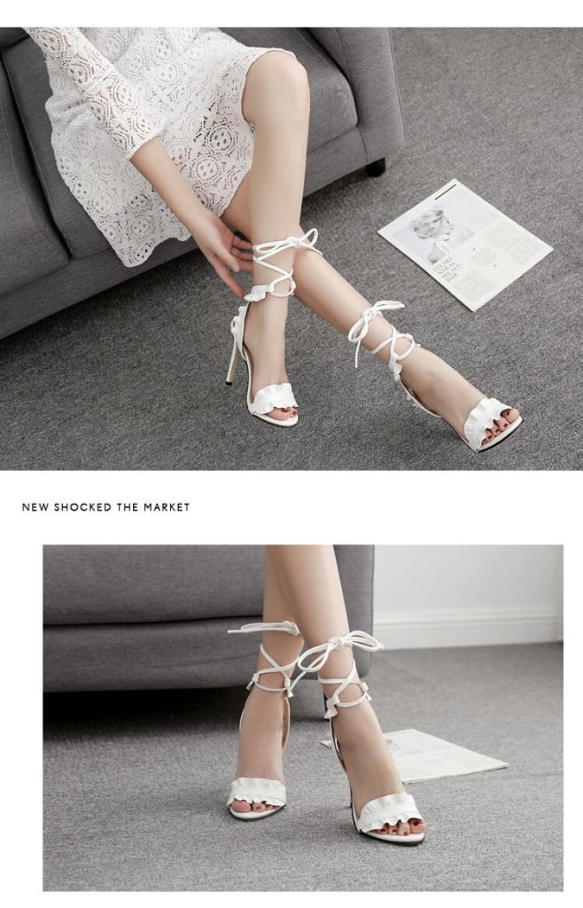 Bridala™ Lace up High Heels