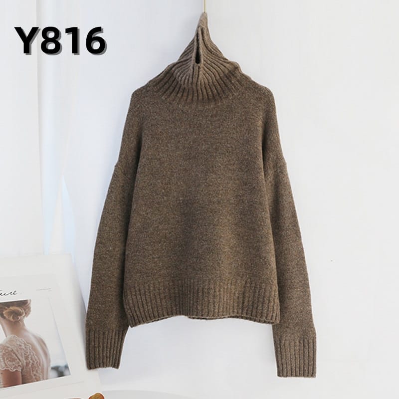 Knitted Turtleneck Cashmere Sweater / Pullover Casual Jumper with Long Sleeve