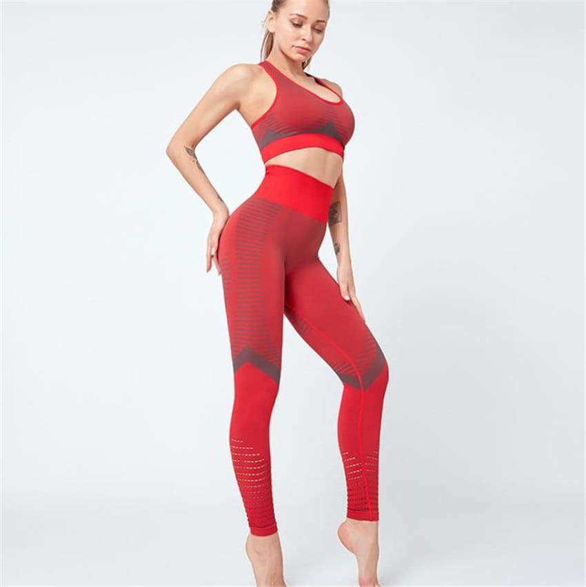 Yoga Set Patchwork Running Fitness Sports bra and Workout pants