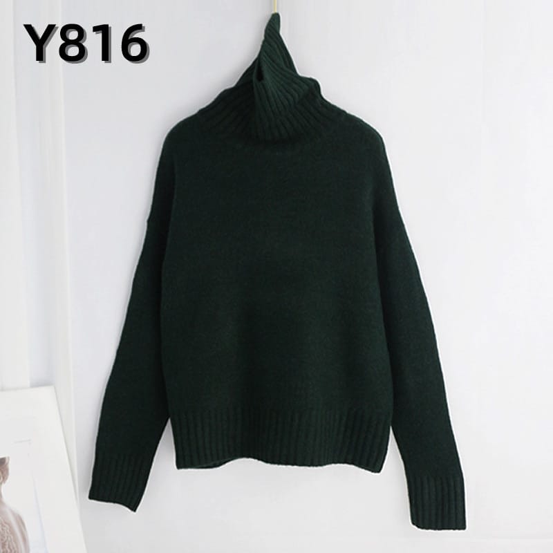 Knitted Turtleneck Cashmere Sweater / Pullover Casual Jumper with Long Sleeve