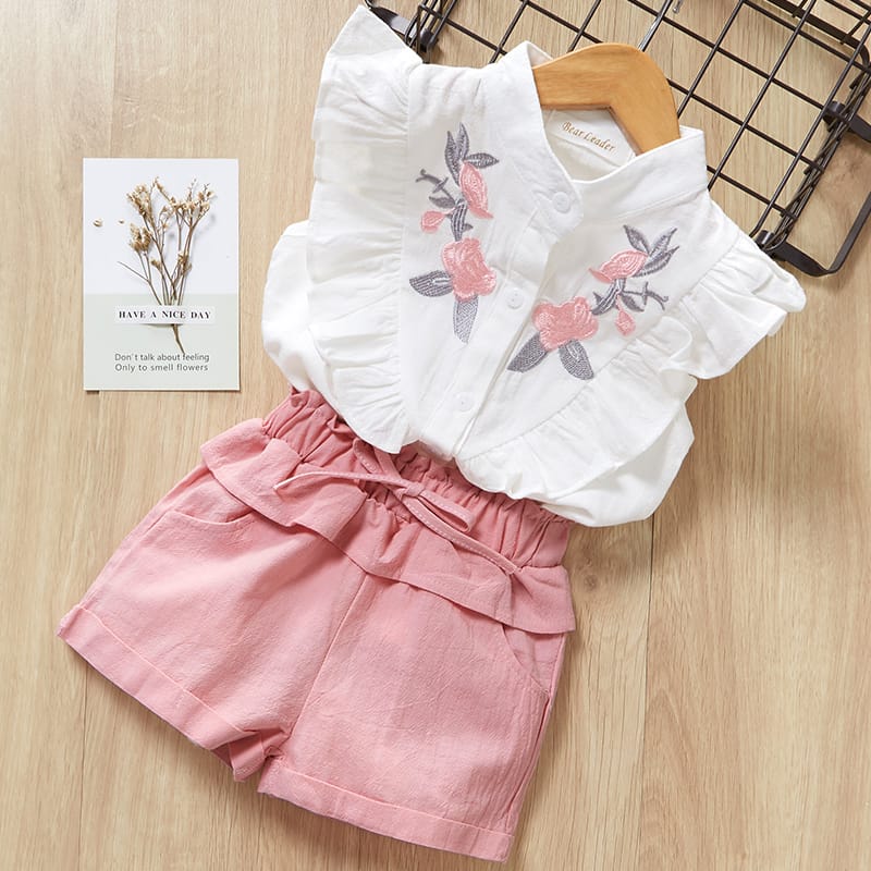 New Summer Chiffon Casual Children Sets