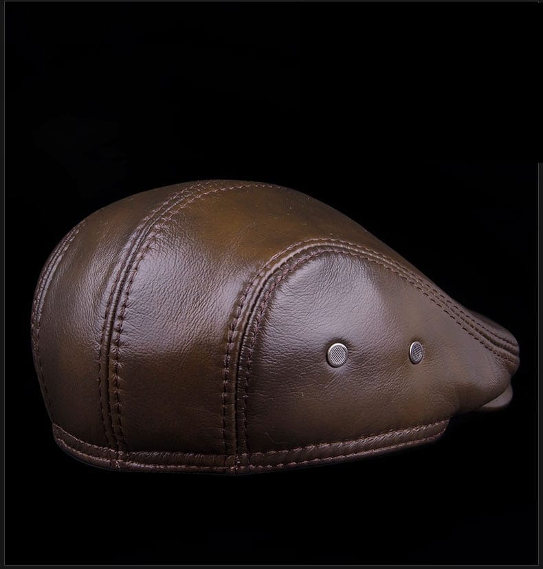 Leather Winter Warm Ear Protection Cap