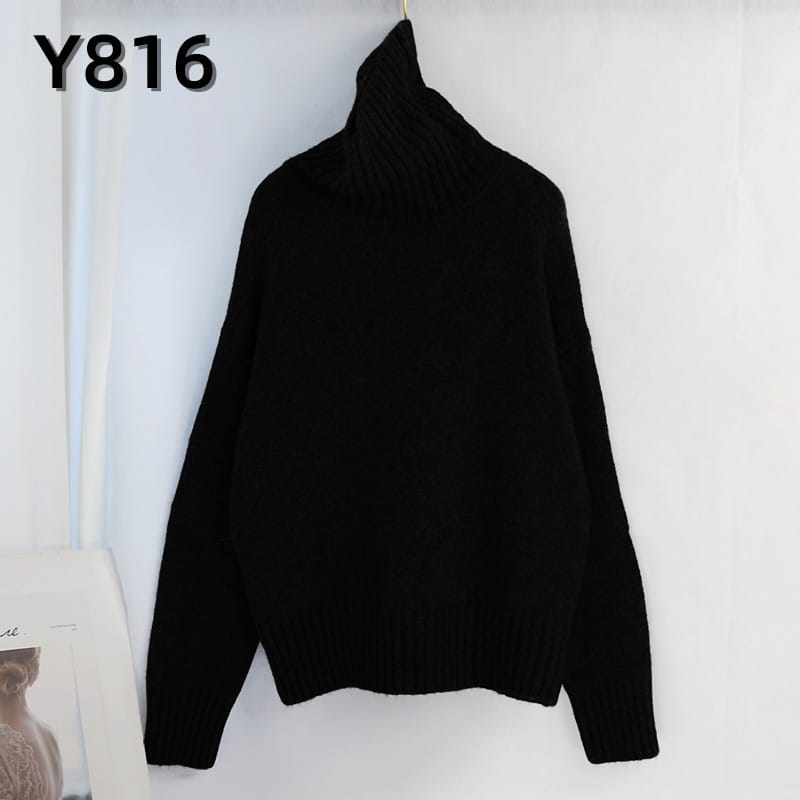 Knitted Turtleneck Cashmere Sweater / Pullover Casual Jumper with Long Sleeve