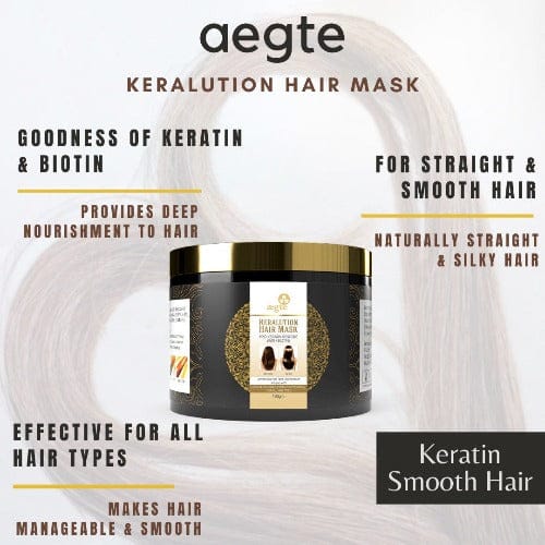 Aegte  Hair  Skin Luxury  Aegtes Keralution Hair Mask repairs  structural damage of hair by reconstructing the molecular structure of  keratin inside the hair fibre it creates a protective layer