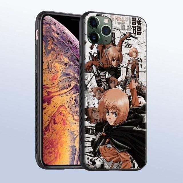 تحميل جميل Coque téléphone snk Armin Arlert anime attack on titan iPhone SE 6s 7 8 Plus X XR XS 11 Pro Max Samsung S Note 8 9 10 20 Plus ultra