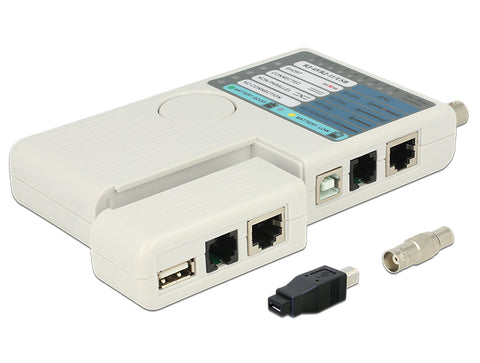 Cable Tester RJ45 / RJ12 / BNC / USB - delock.israel