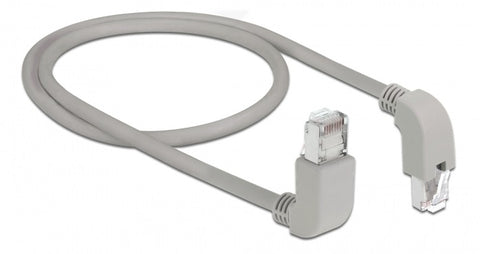 Network cable RJ45 Cat.6A S/FTP upwards / downwards angled - delock.israel