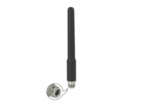 GSM, UMTS Antenna N jack 2 dBi 17.8 cm omnidirectional fixed with flexible materials outdoor black - delock.israel