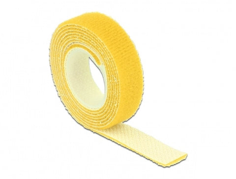 Velcro tape on roll yellow - delock.israel