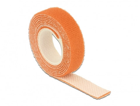 Velcro tape on roll orange - delock.israel