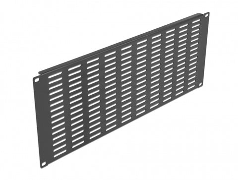 19″ Network Cabinet Panel with ventilation slots horizontal 4U black - delock.israel