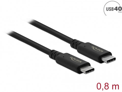 USB4™ 40 Gbps Coaxial Cable 0.8 m - delock.israel