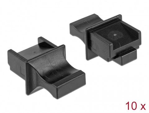 Dust Cover for RJ45 jack with grip 10 pieces black - delock.israel