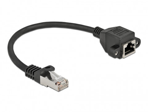 Network Extension Cable S/FTP RJ45 plug to RJ45 jack Cat.6A - delock.israel