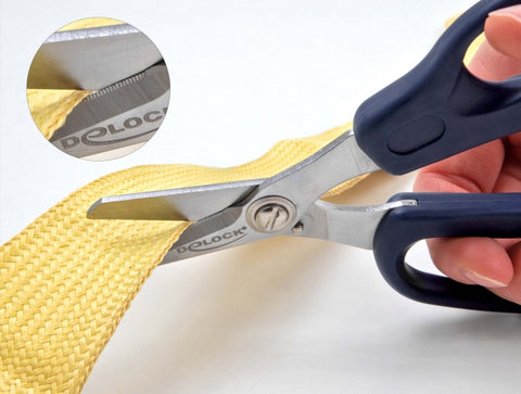 Glass fiber scissors for fibers made of aramid - delock.israel