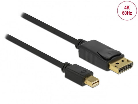 Cable Mini DisplayPort 1.2 male > DisplayPort male 4K 60 Hz - delock.israel