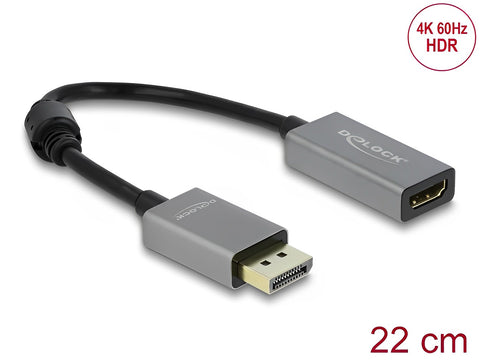 Active DisplayPort 1.4 to HDMI Adapter 4K 60 Hz (HDR) - delock.israel
