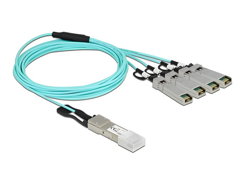 Active Optical Cable QSFP+ to 4 x SFP+ - delock.israel