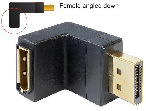 Adapter DisplayPort male > DisplayPort female angled down - delock.israel