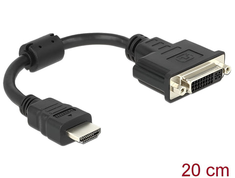 Adapter HDMI male > DVI 24+5 female 20 cm - delock.israel