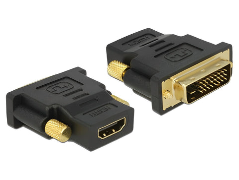 Adapter DVI 24+1 pin male > HDMI female - delock.israel