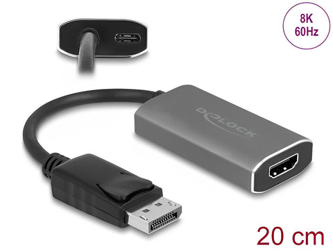 Active DisplayPort 1.4 to HDMI Adapter 8K with HDR function - delock.israel