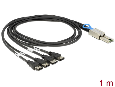 Cable Mini SAS SFF-8088 > 4 x eSATA - delock.israel