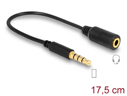 Cable Stereo jack 3.5 mm 4 pin > Stereo plug 3.5 mm 4 pin (changes the pin assignment) - delock.israel