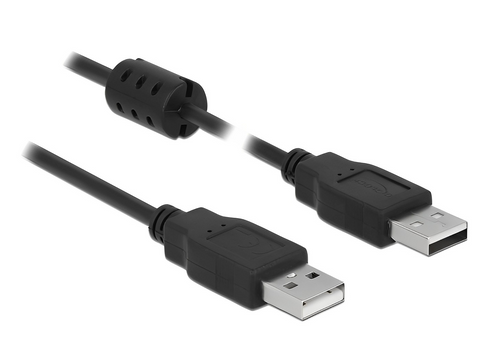 Cable USB 2.0 Type-A male > USB 2.0 Type-A male black - delock.israel