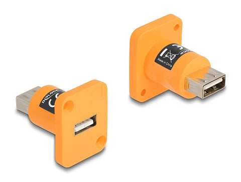 D-Type Module USB 2.0 Type-A female to female orange - delock.israel